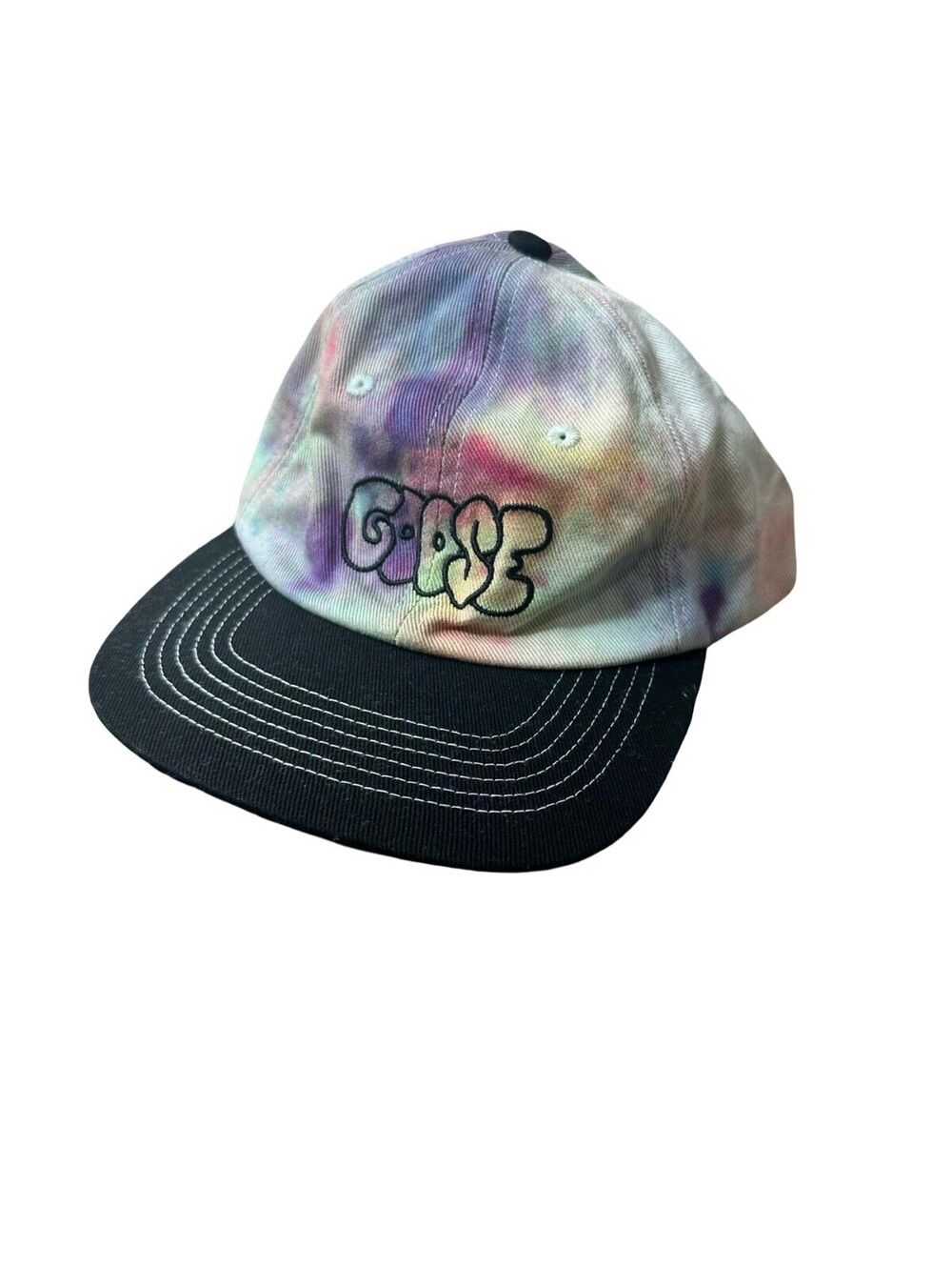 Goose Band Tie Dye Strapback Hat Pastel Graffiti Logo Glory Days Jam Band Cap